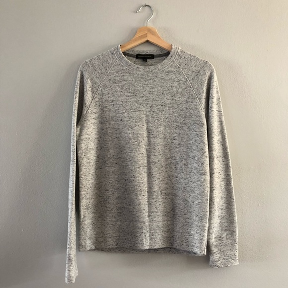 Banana Republic Heathered Grey Long Sleeve with Elbow Pad Stitching